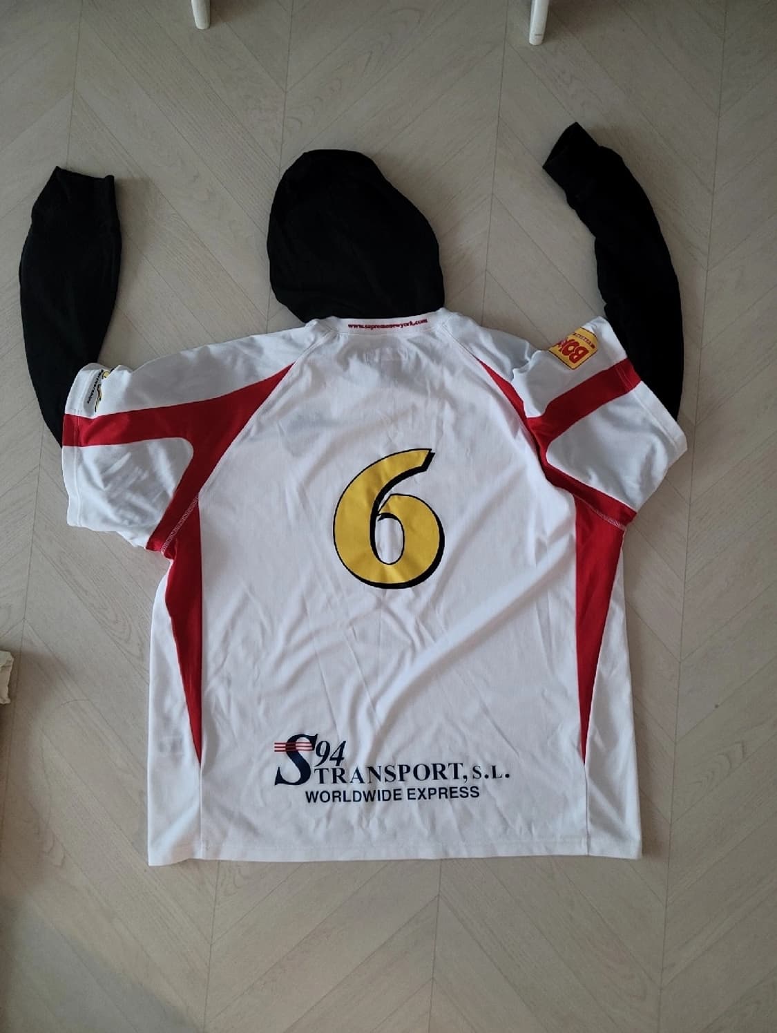 슈프림 후드 써커 져지 화이트 상품이미지2