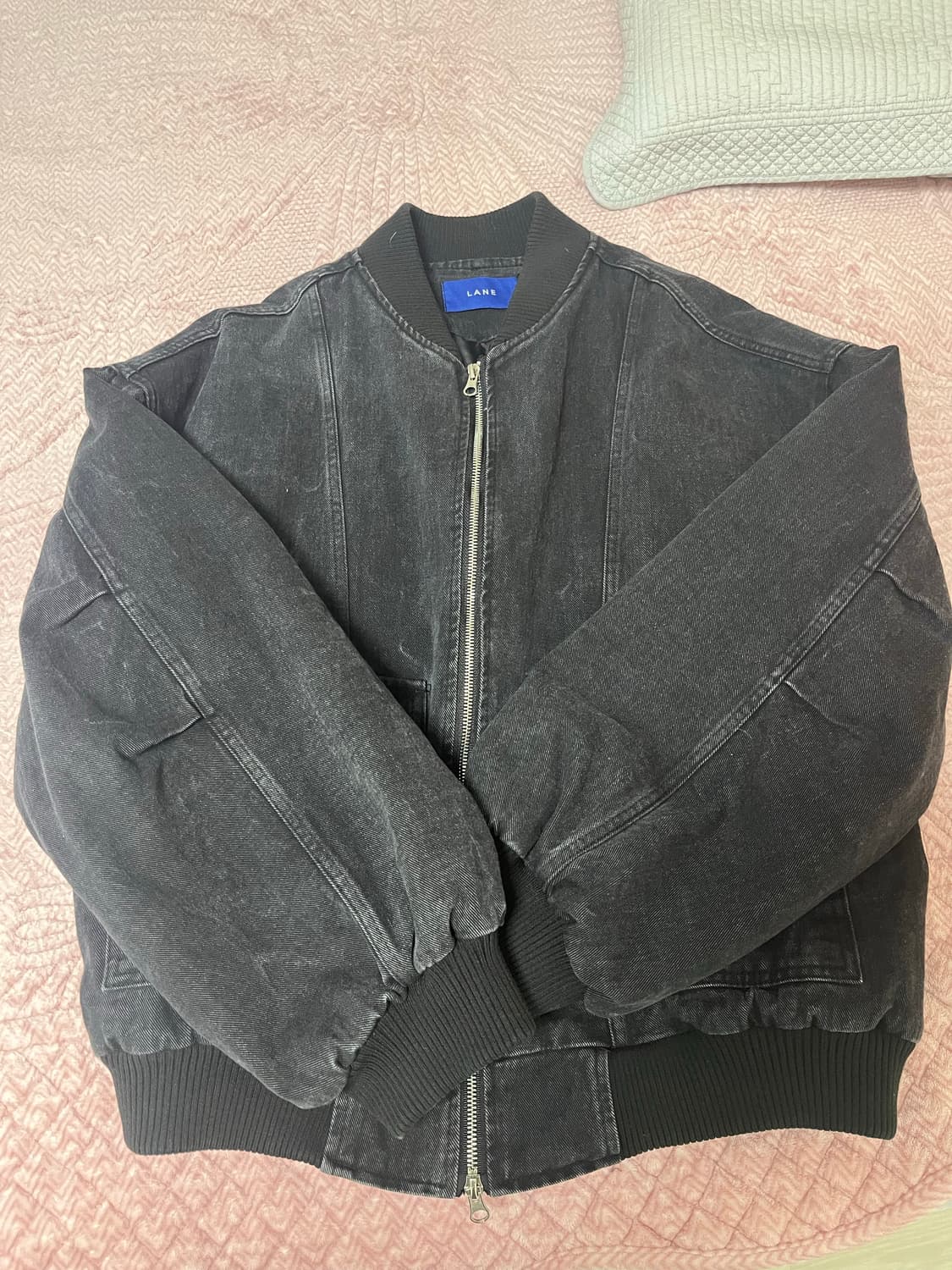 오버핏 데님 봄버 상품이미지1