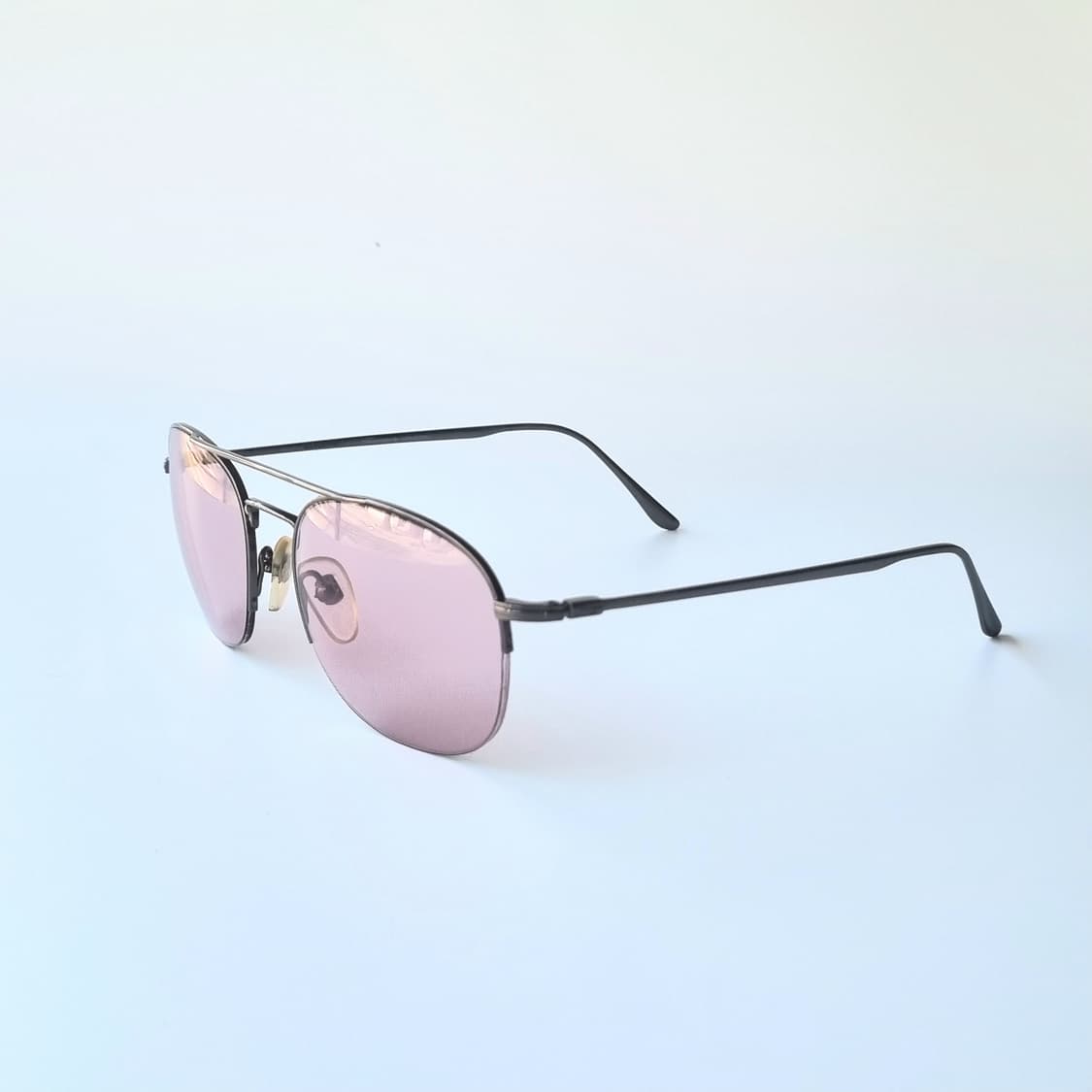 데드스탁 Y2K 스타일 슬림 메탈 프레임 핑크 틴트 선글라스 상품이미지3