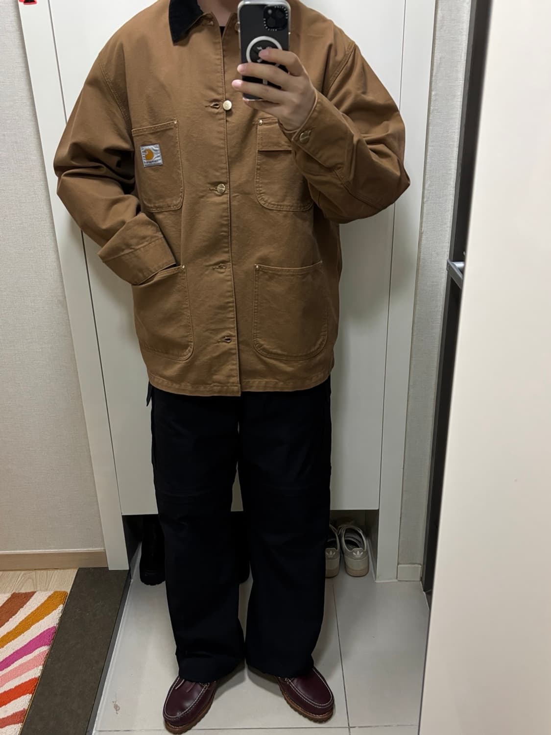 칼하트 x 본앤레이즈드 x 어웨이크 NY 초어자켓 브라운 XL 상품이미지10