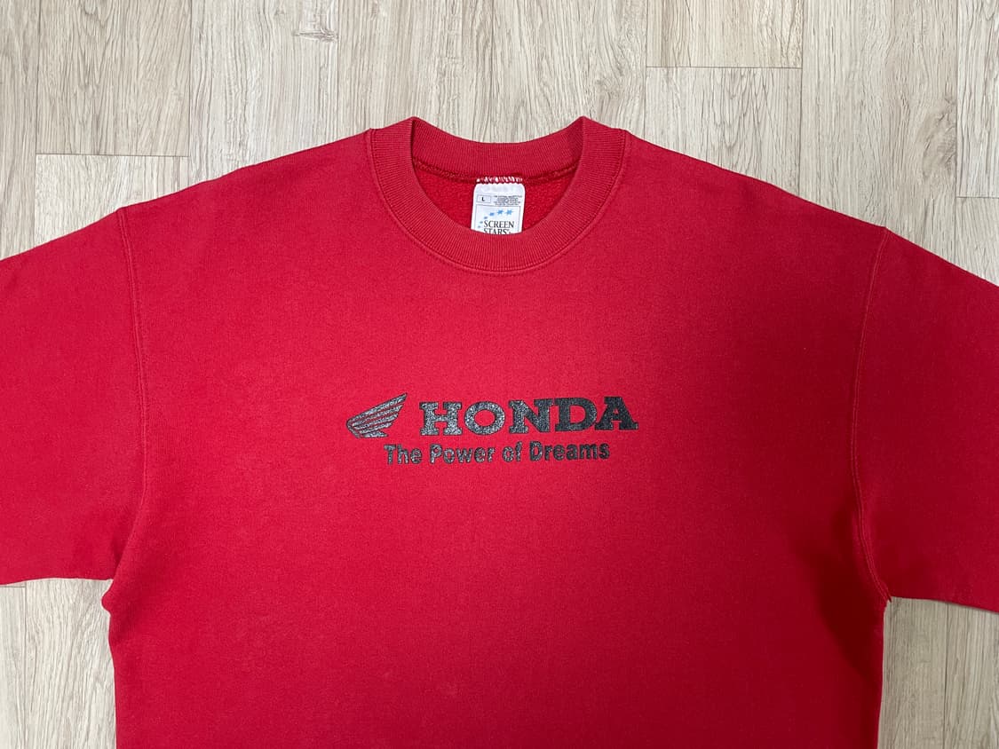 100~105) 90's 스크린스타 혼다 빅로고 맨투맨 상품이미지1