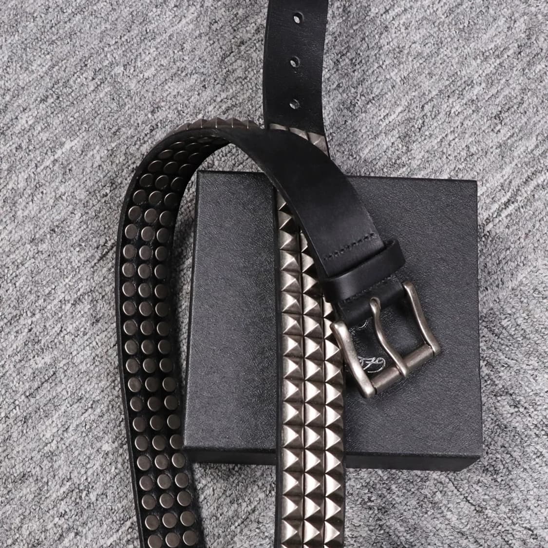 Chrome Grid Stud Belt 상품이미지2
