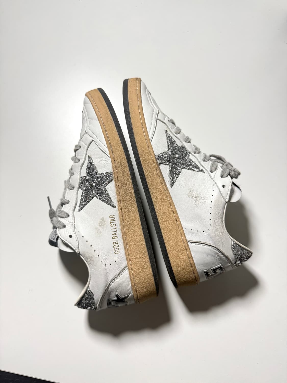 38사이즈, 250 골든구스 볼스타 화이트 글리터 스니커즈 상품이미지4