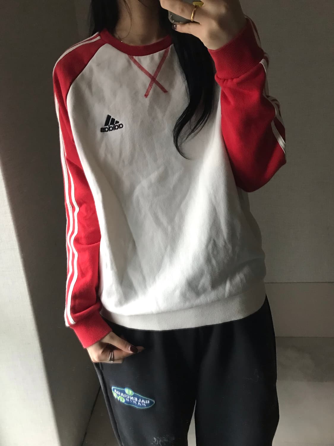 아디다스 00s 레드 아이보리 나그랑 맨투맨 상품이미지2