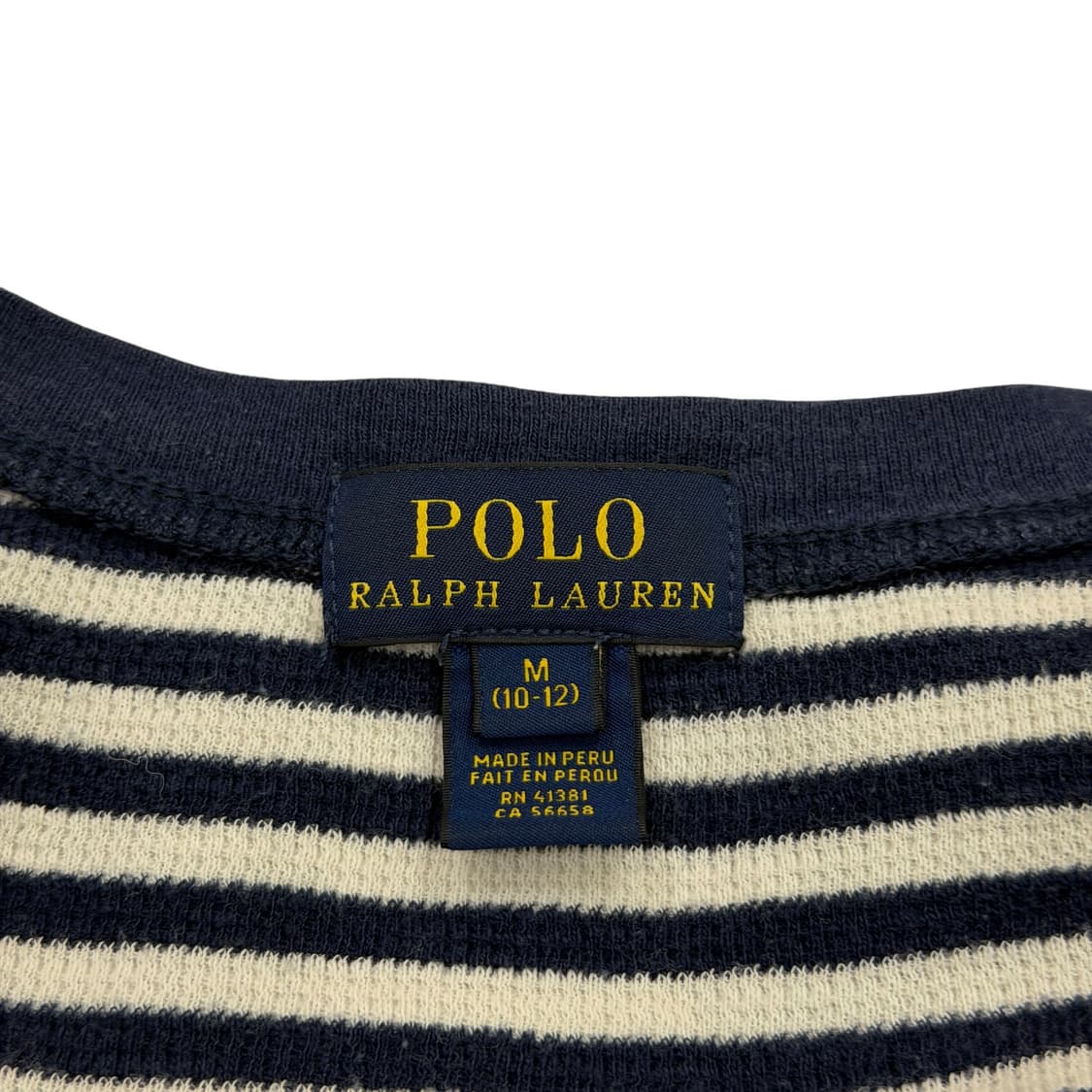 폴로 랄프로렌 여성 와플 스트라이프 긴팔티 M 상품이미지4