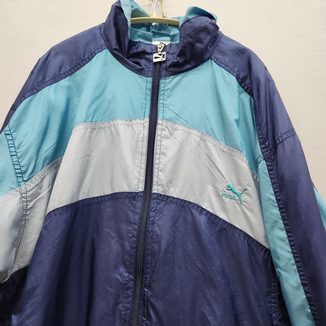 90's 올드스쿨 푸마 배색 바람막이 8(XL) 상품이미지2