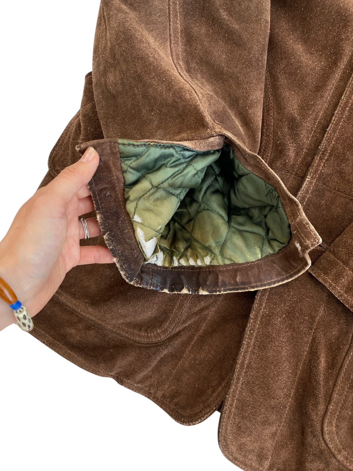 80's 골든베어 스웨이드 헌팅 자켓 상품이미지8