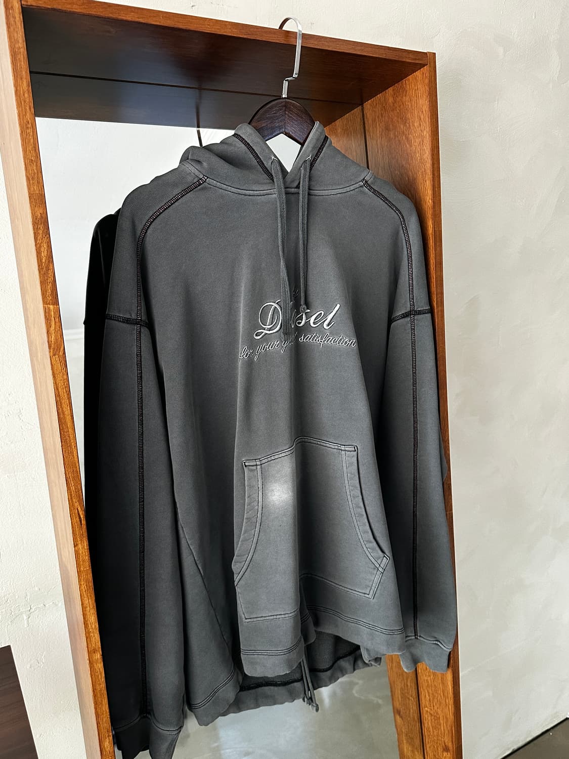 Diesel 디젤 피그먼트 헤비 스웻 후드 상품이미지1