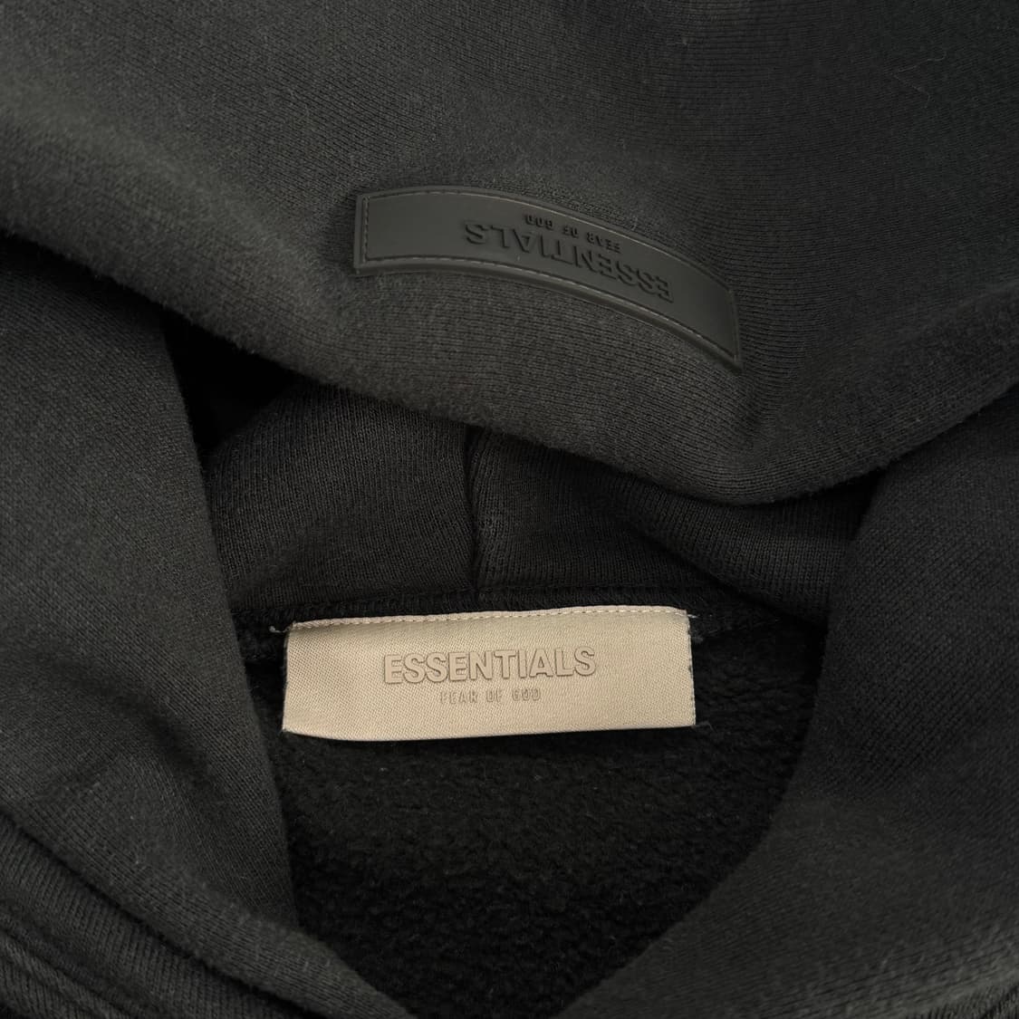 Essentials 에센셜 스펠아웃로고 블랙 후드티 상품이미지5