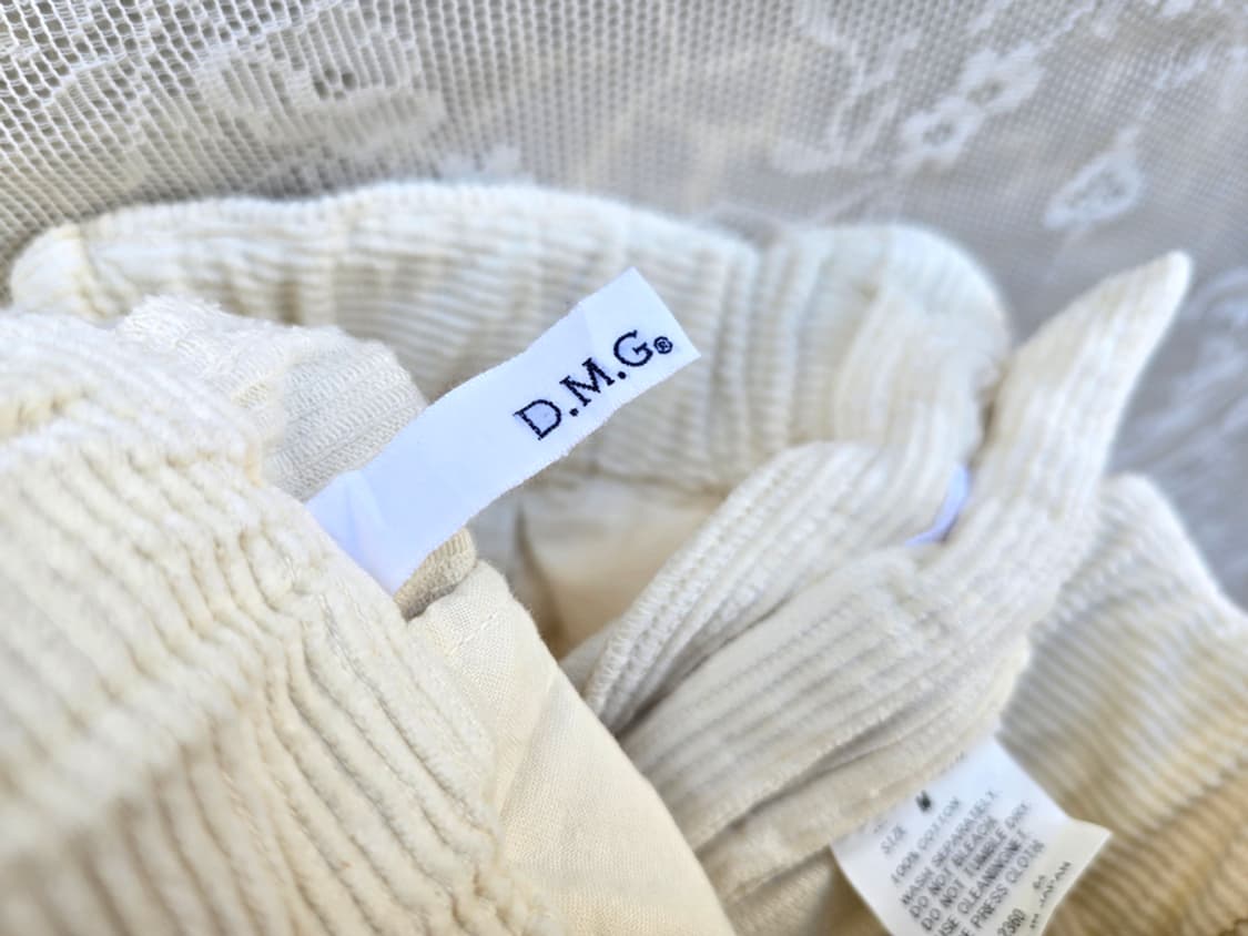 일본 도밍고 크림색 코듀로이 와일드 팬츠 새상품 상품이미지8