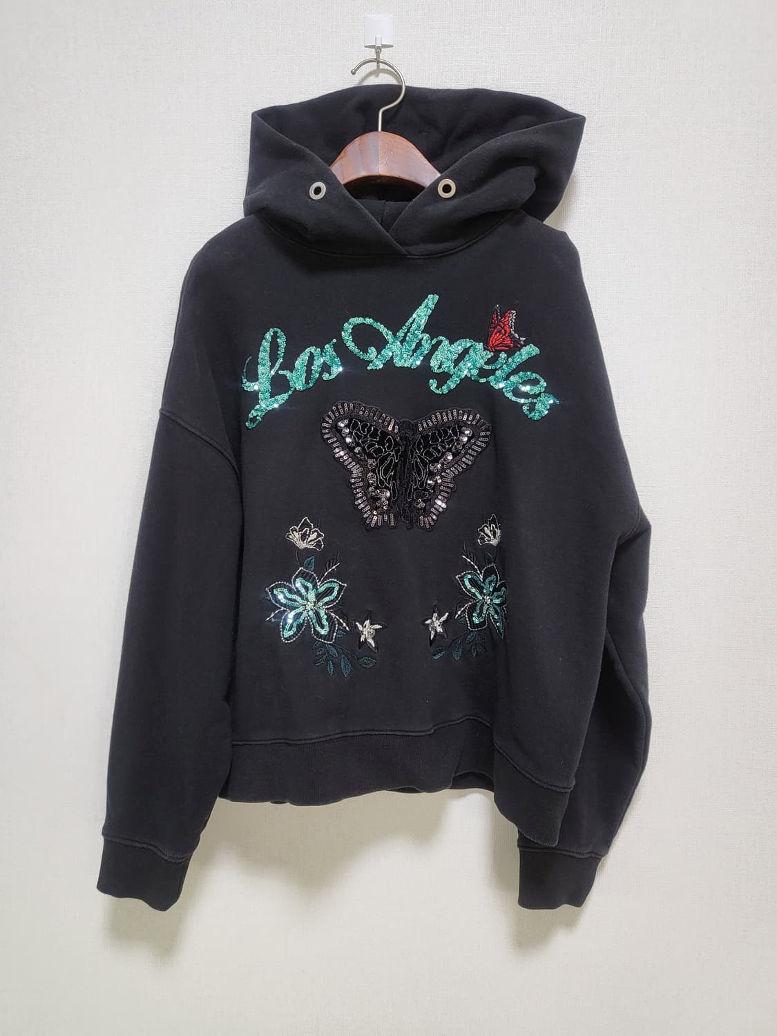 게스 Los Angeles 자수 후드티  free 상품이미지1