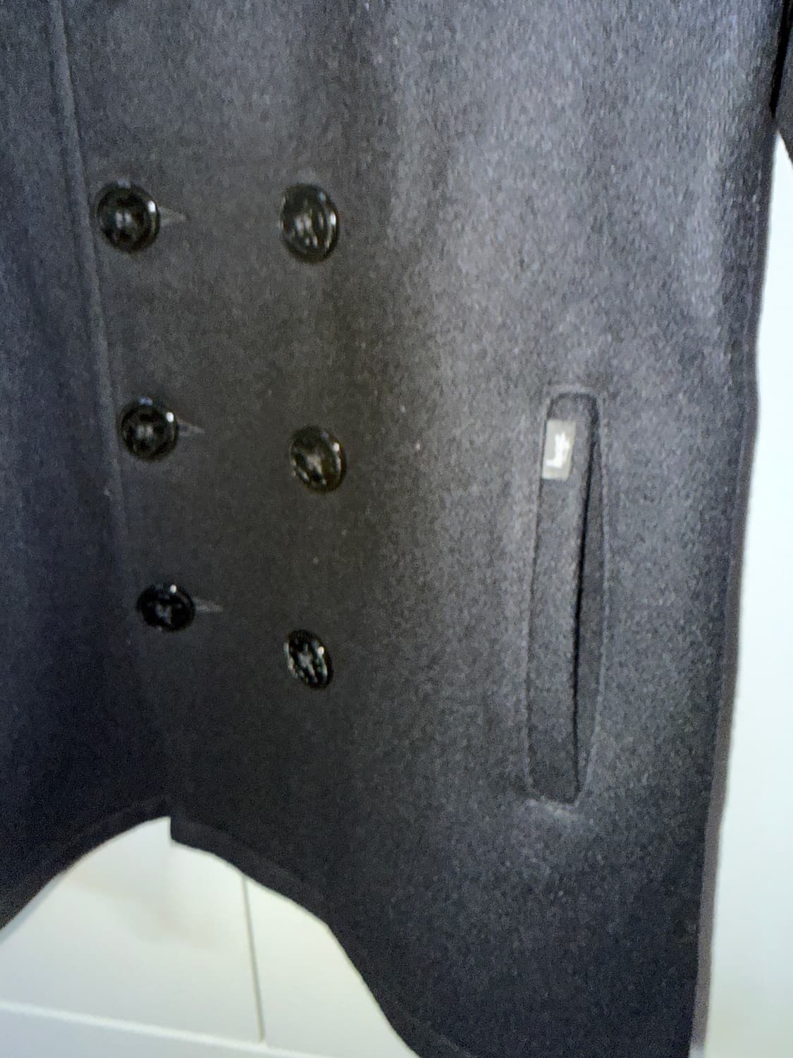 Stussy schott 콜라보 스투시 블랙 피코트 상품이미지2