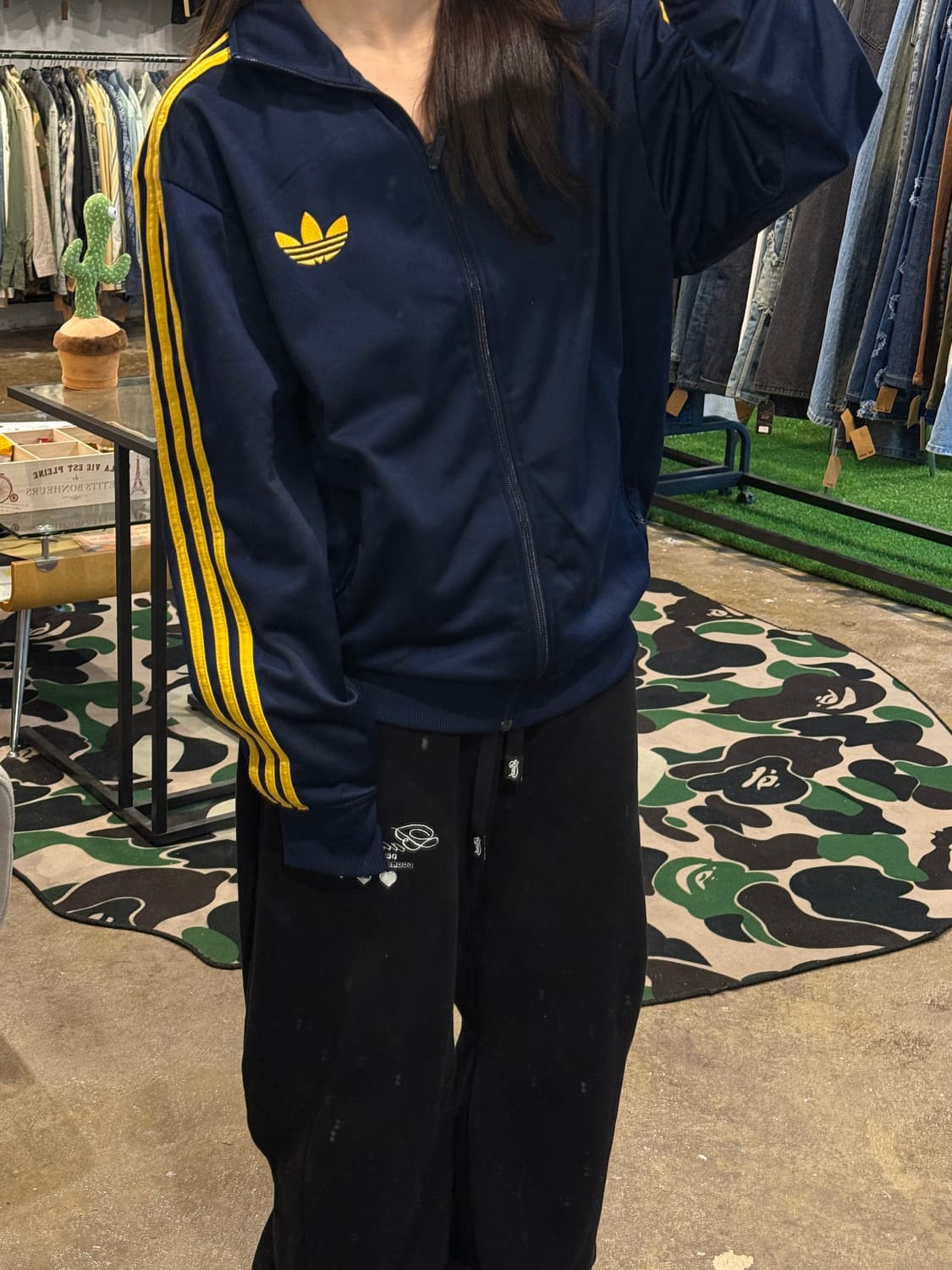 아디다스 구파이어버드 트랙탑 네이비/옐로우 상품이미지6