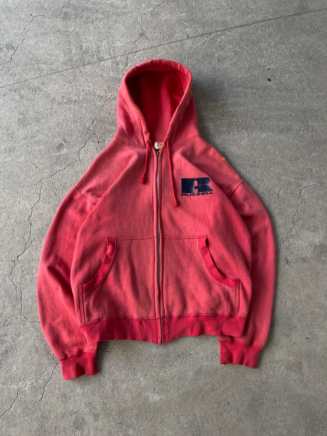 70-80s Russell Faded Red 50/50 Hood zip 상품이미지1