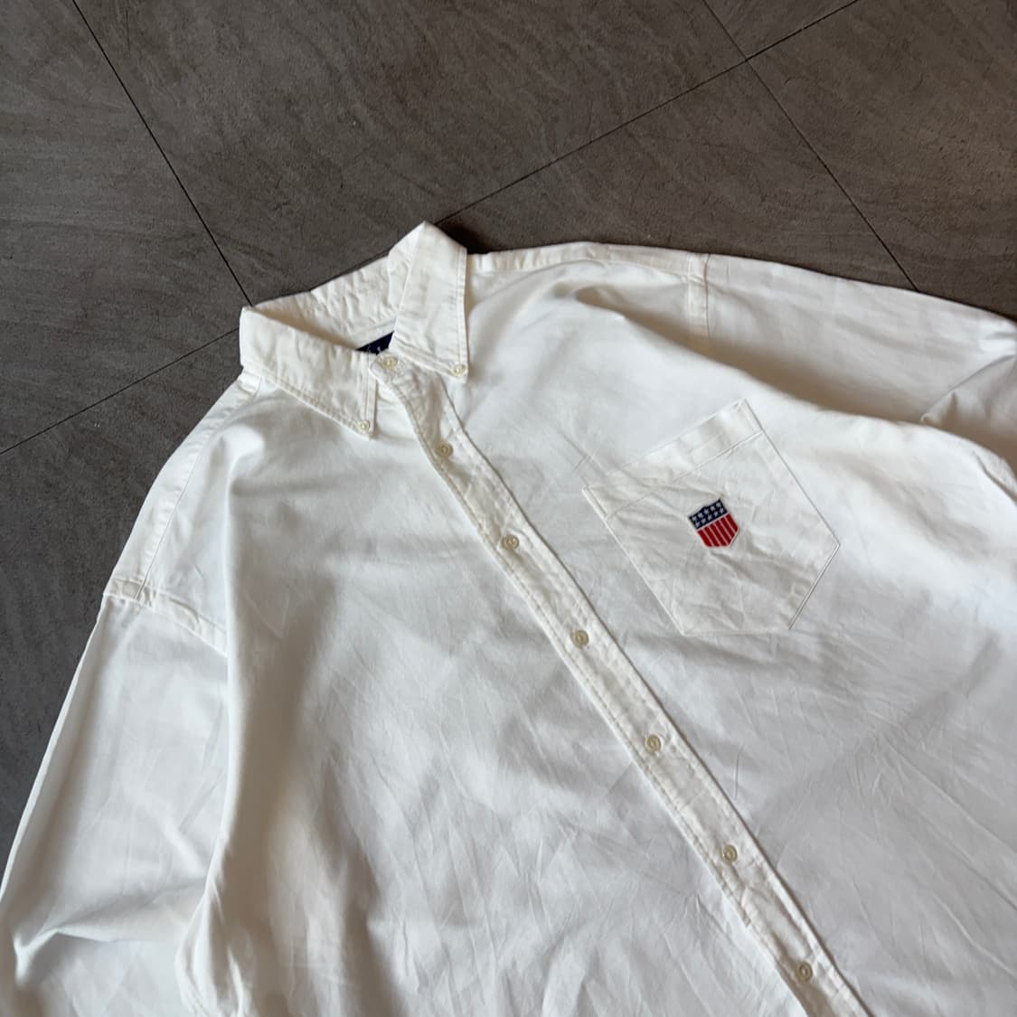 폴로 정품 화이트 방패 로고 옥스포드 셔츠 상품이미지2