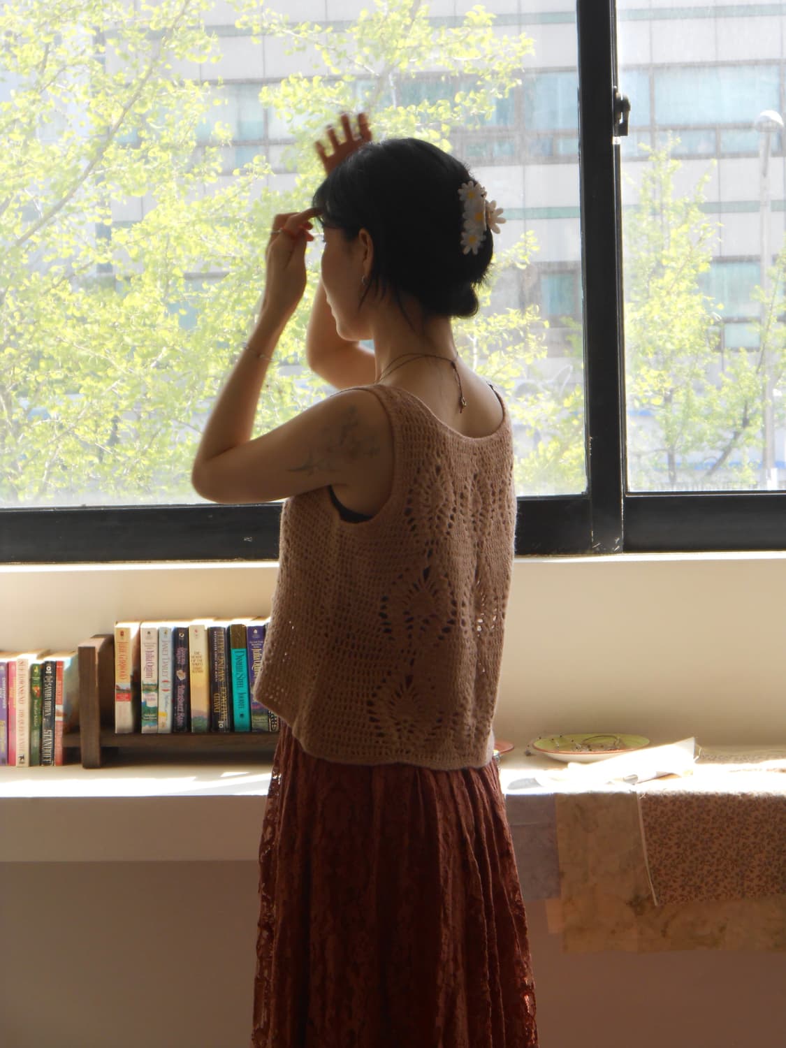 살구빛 노을 니트 베스트 상품이미지2