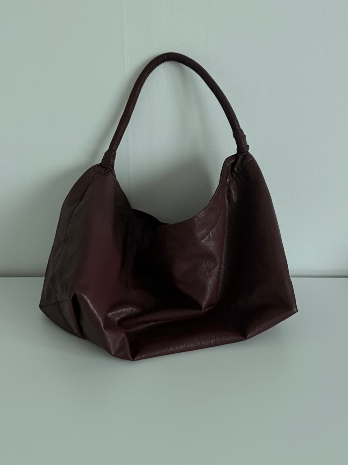 빈티지 리얼레더 백 버건디 상품이미지1