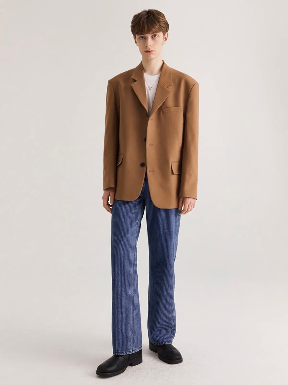 로파이 세미오버 트루 블레이저 (카멜) L 상품이미지2