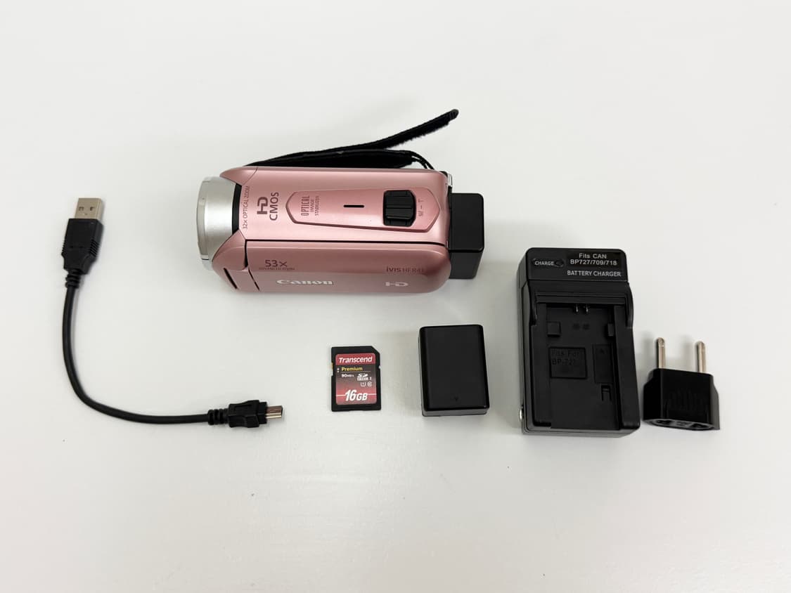 캐논 ivis hf r41 빈티지캠코더 핑크 캠코더 상품이미지8