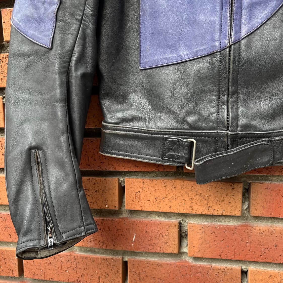 90s 빈티지 올드 가죽 레이싱 자켓 (95) 상품이미지3