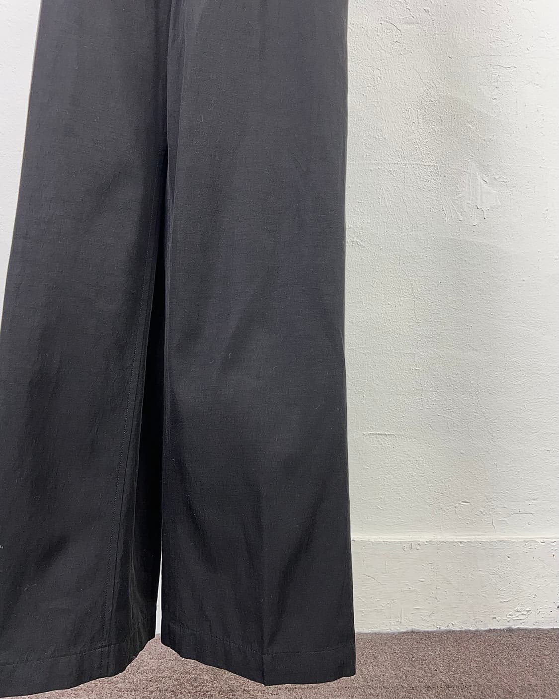 요지야마모토 와이즈 블랙 멜튼 오버롤 팬츠 상품이미지5