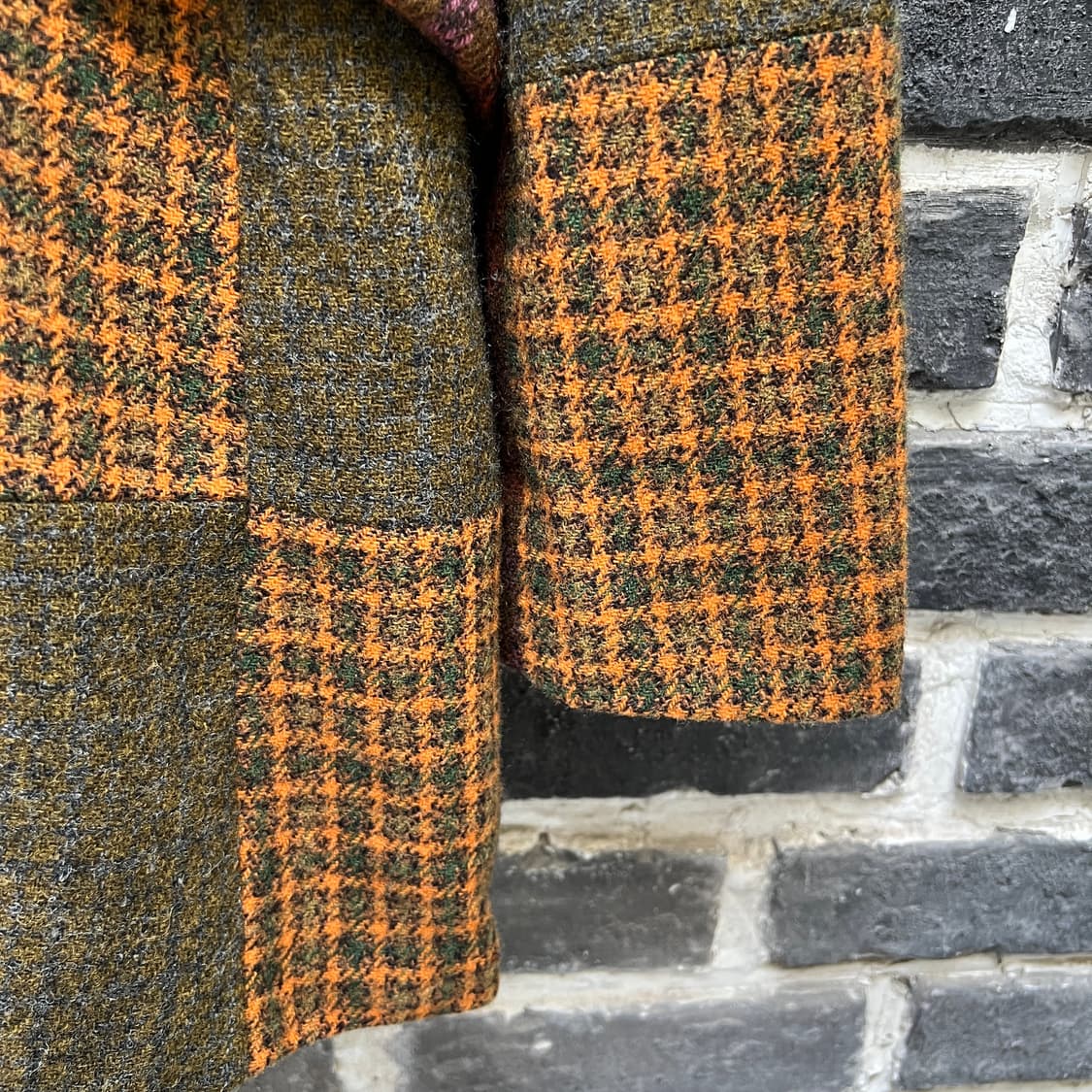 tricot comme des garcons 패치워크 울 코트 상품이미지3