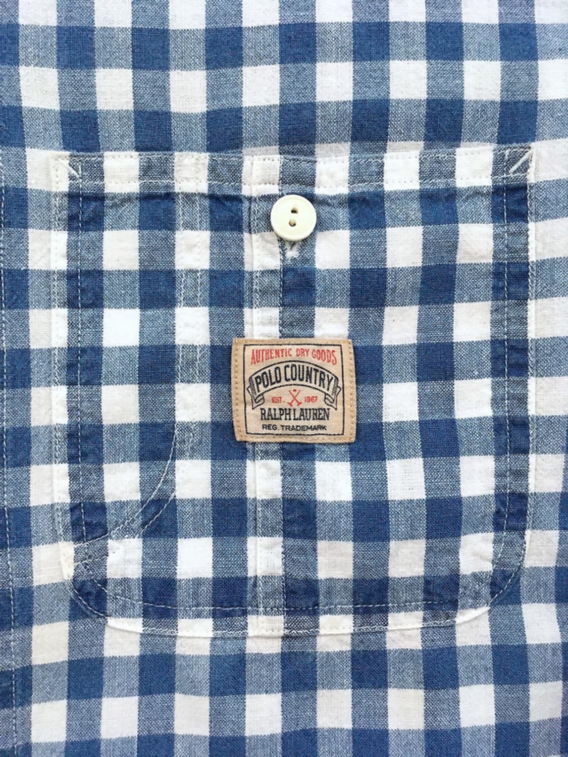 Blue gingham check workshirts 상품이미지3