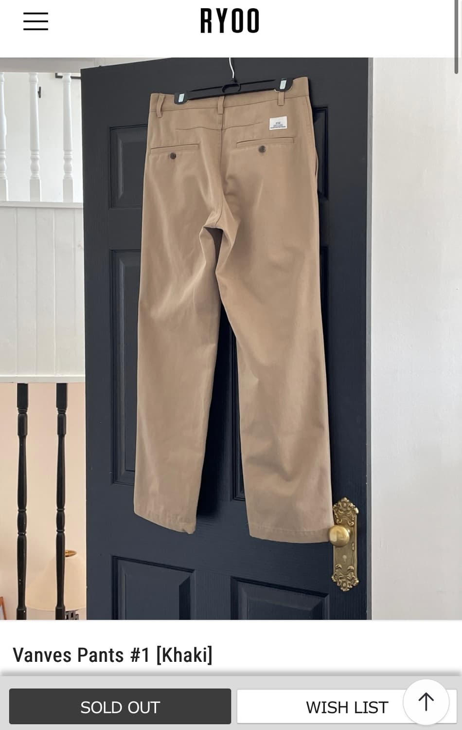 RYOO 치노팬츠 상품이미지1