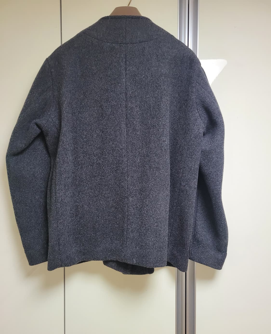 DANTON 단톤 울 노카라 재킷 그레이 상품이미지5