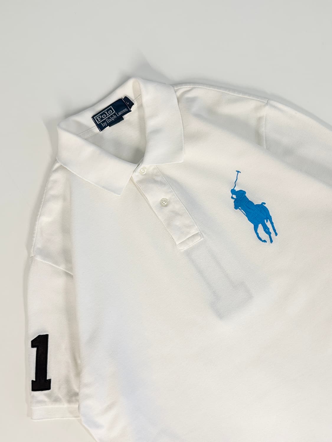Polo 폴로 민트 빅포니 화이트 카라 반팔 (L) 상품이미지1