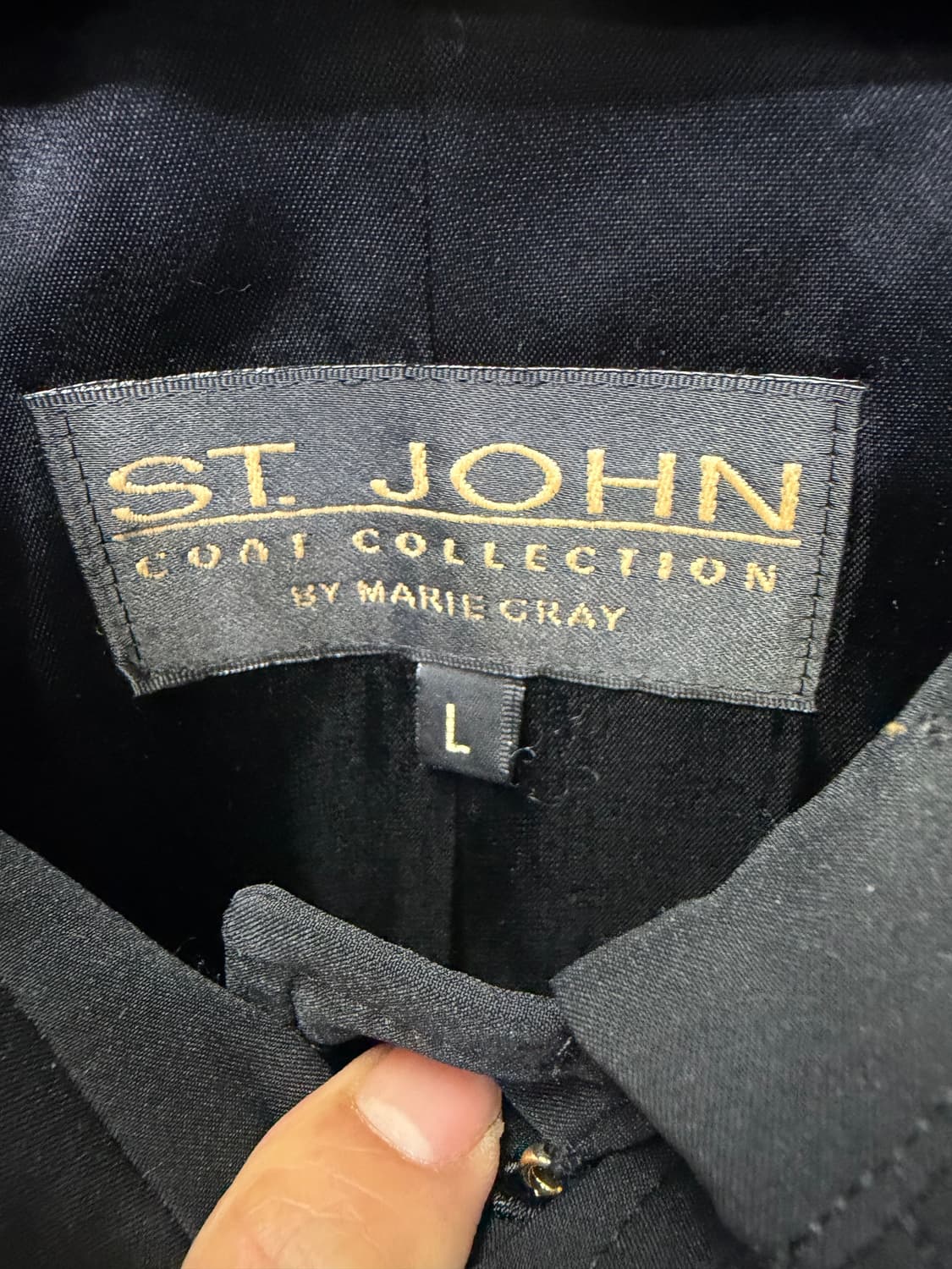 정품) ST. JOHN 세인트존 블랙 자켓 L 상품이미지7