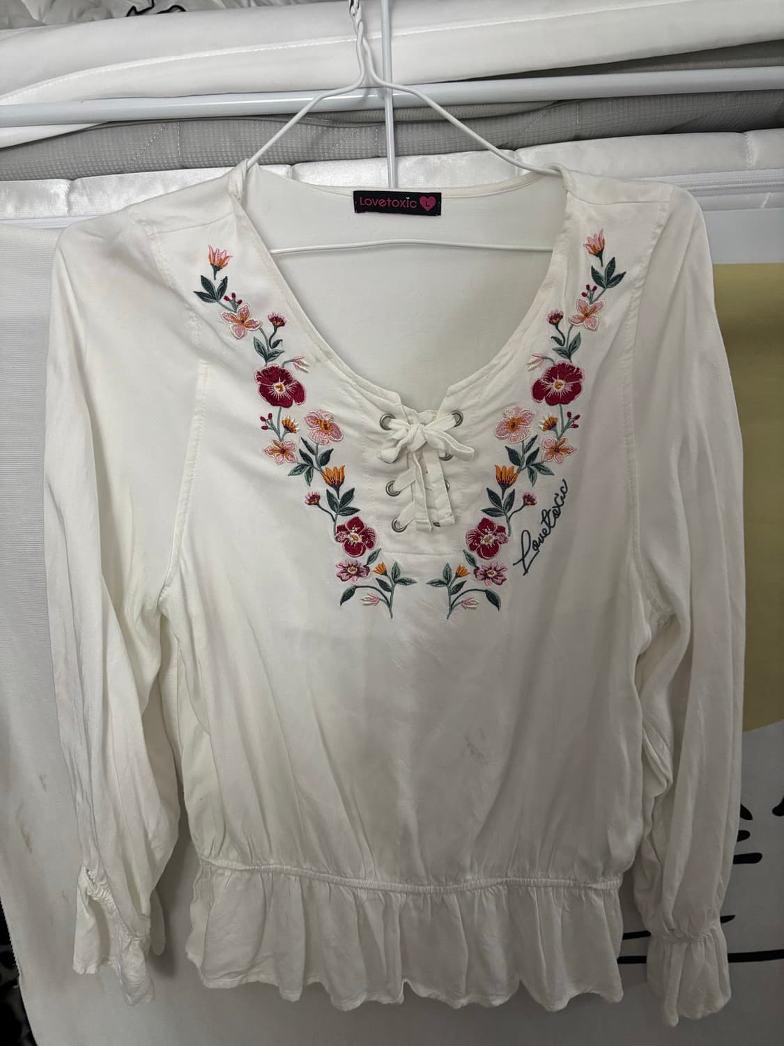 lovetoxic 일본 빈티지 꽃자수 블라우스  상품이미지1