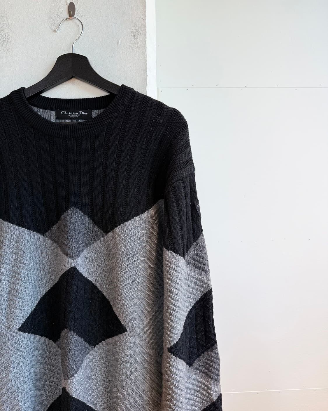 크리스찬 디올 몬슈어 스포츠 블랙 아가일패턴 니트  상품이미지5