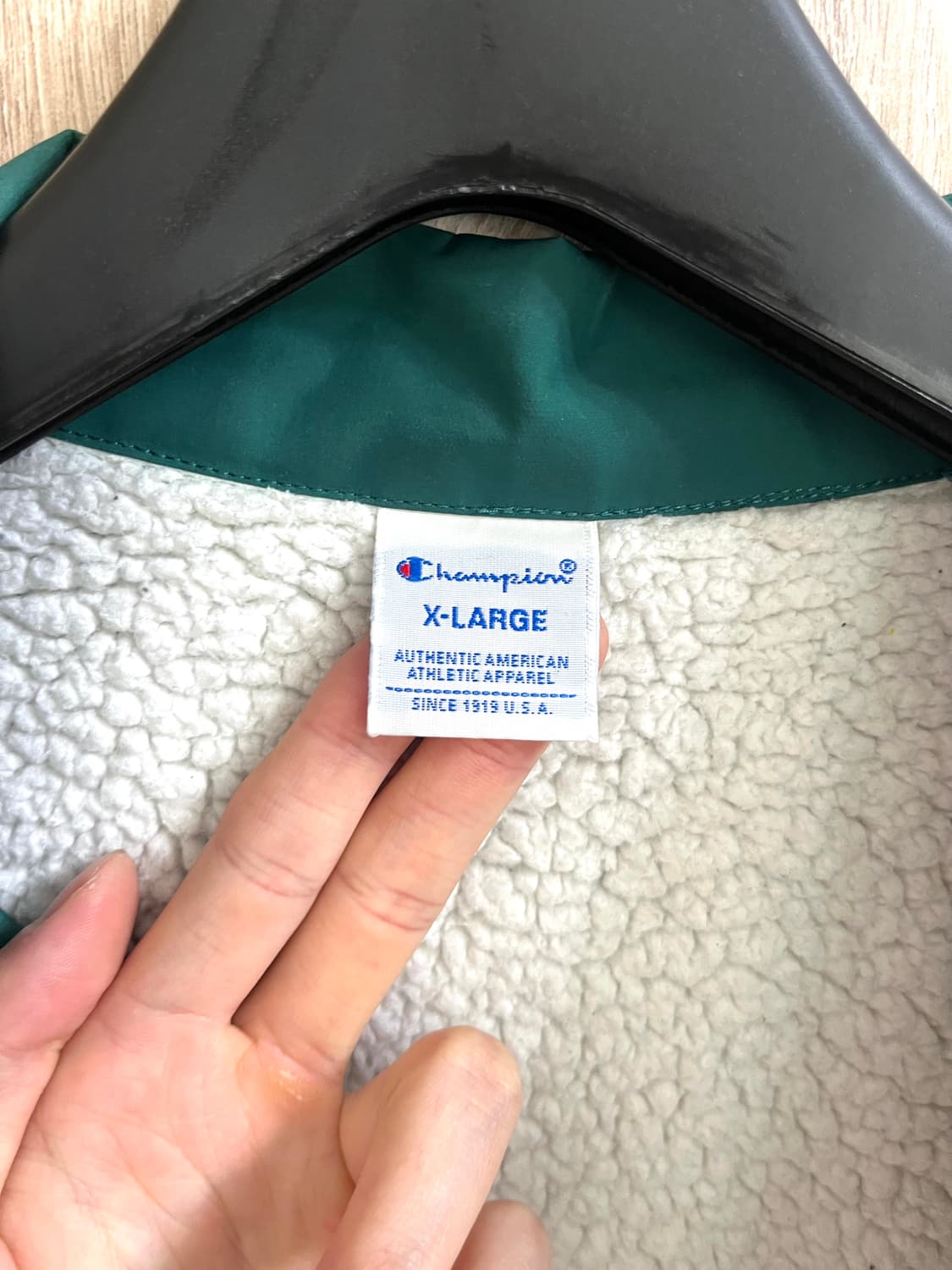 빈티지 챔피온 녹색 코치 자켓 XL 상품이미지5