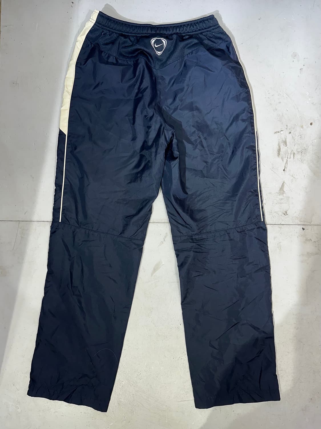 00s 나이키 와이드 네이비 화이트 사이드 라인 트랙 팬츠 M 상품이미지5