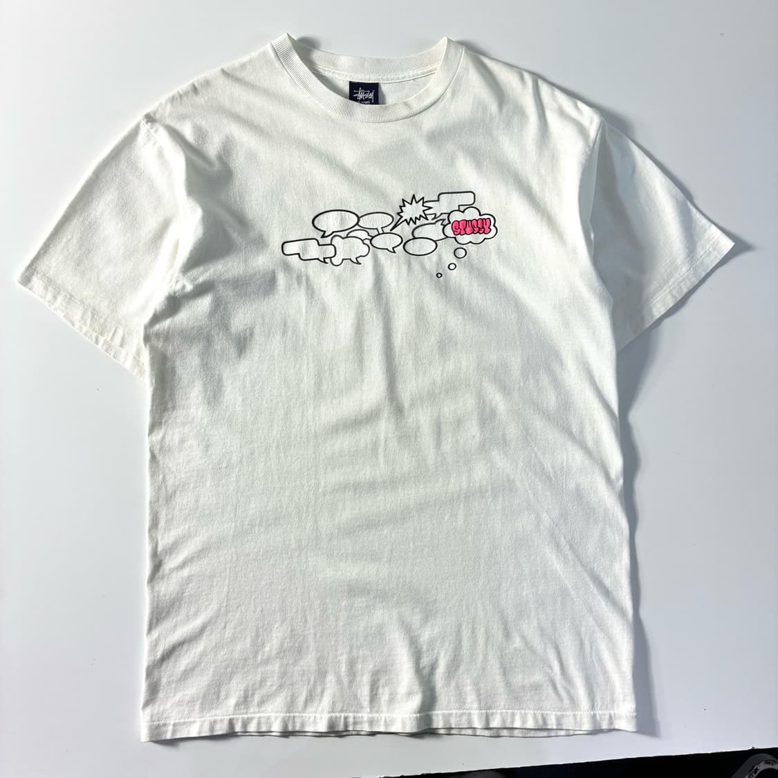 Stussy  스투시 00,s 스피치 버블 화이트 반팔 티셔츠  상품이미지1