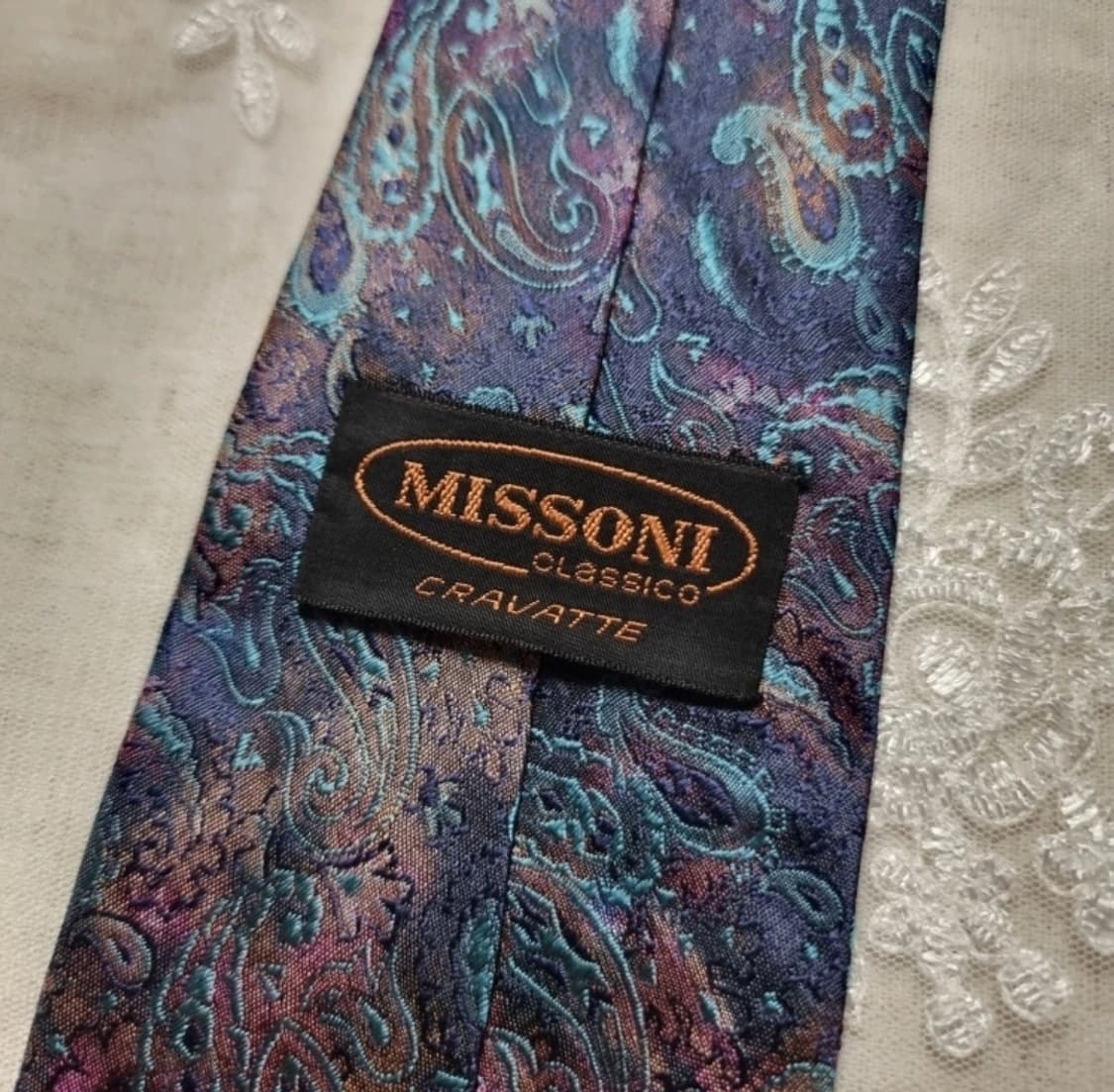 미쏘니 페이즐리 실크100% 넥타이 (상태새거급/드라이완료) 상품이미지2