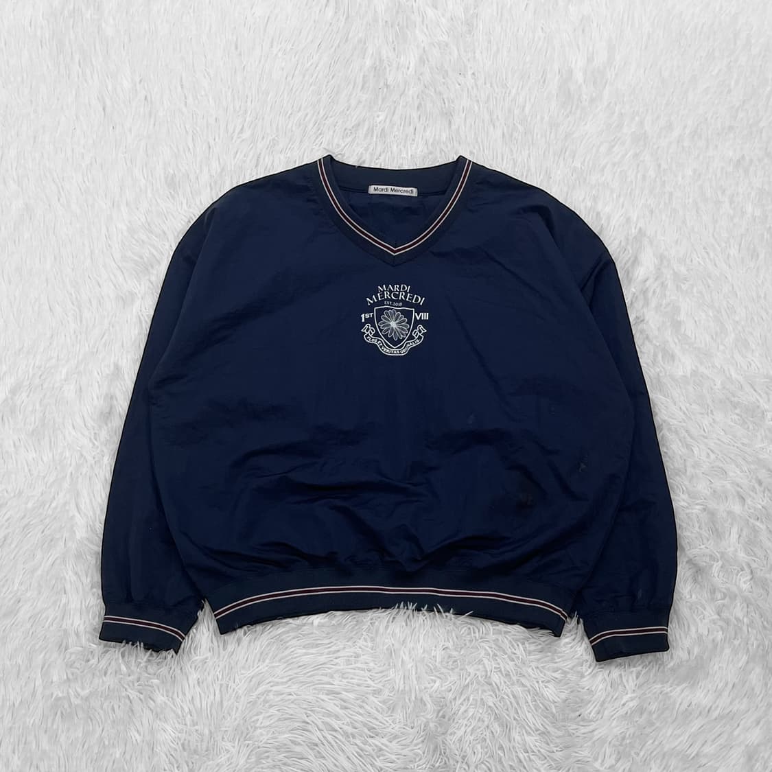 마르디메크르디 웜업 바람막이 자켓 네이비 상품이미지2