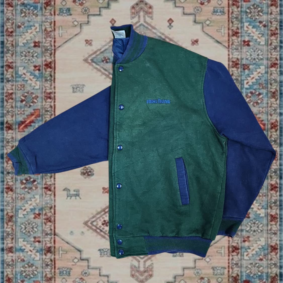 90s USA  Fruit of the Loom 빈티지 바시티 자켓 XL 상품이미지4