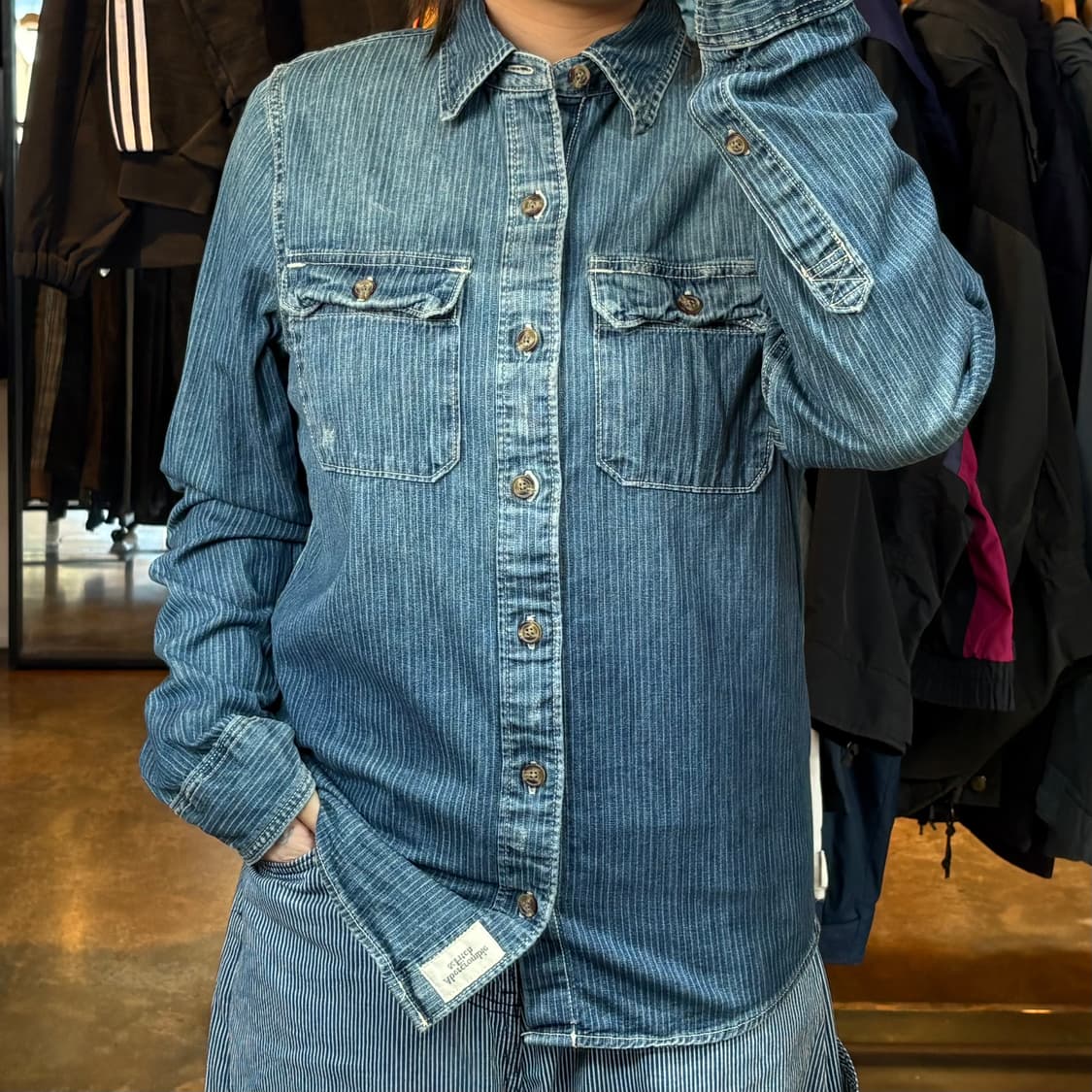 아베크롬비 스트라이프 데님셔츠 상품이미지1