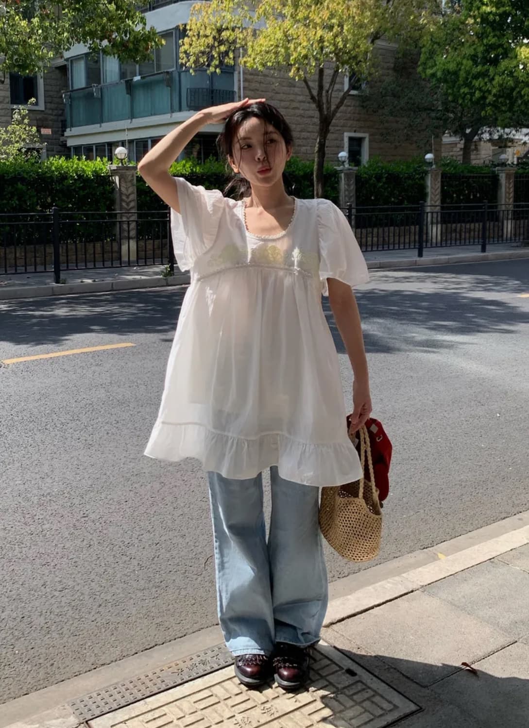 위드아웃썸머 로맨틱 빈티지 미니 드레스 상품이미지3