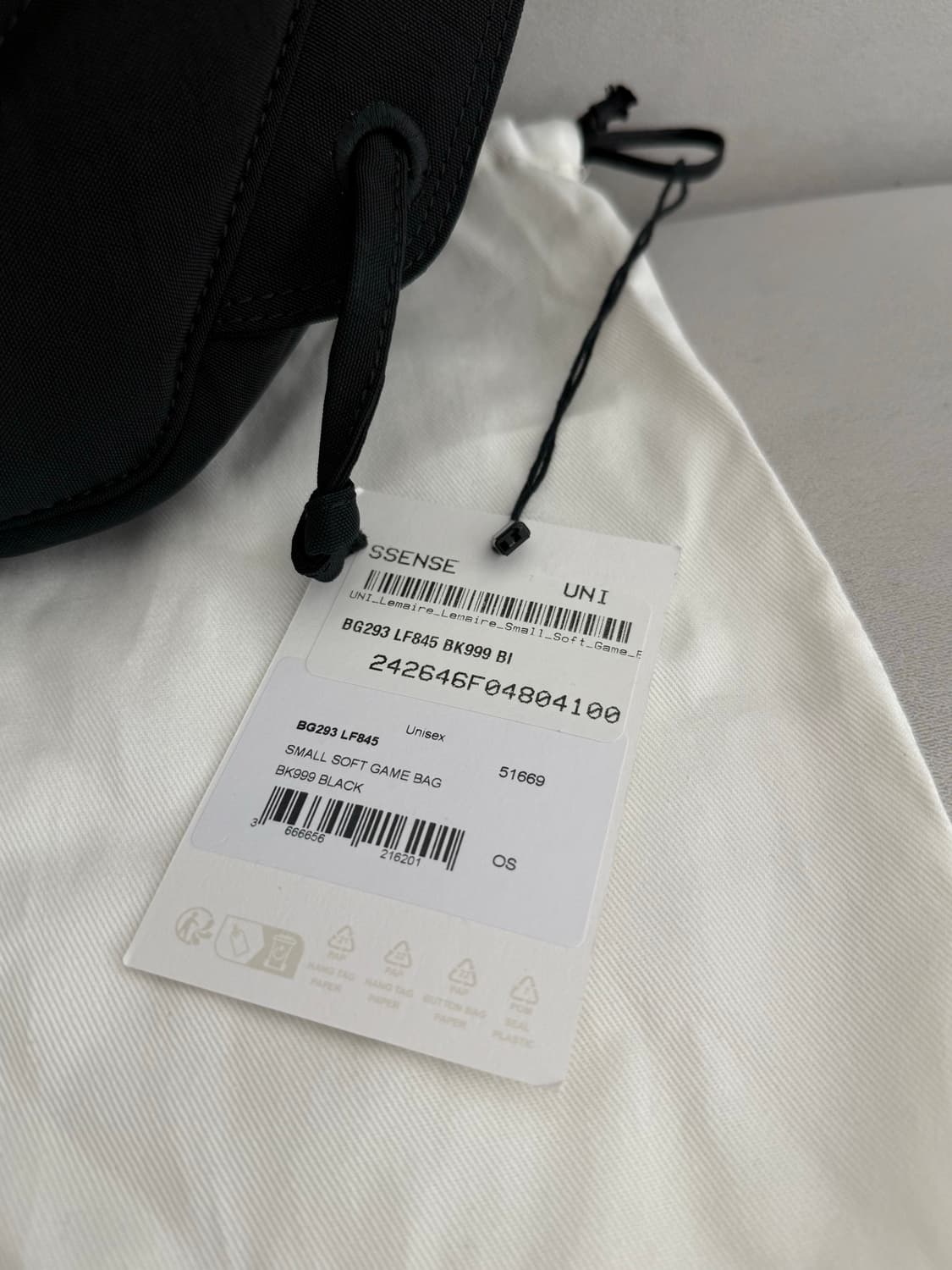 르메르 소프트 게임백 스몰 블랙 (더스트백, 택O) 상품이미지2