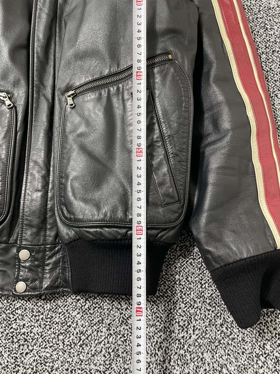 빈티지9. ASK 에스크 소가죽 자켓 퍼 탈부착 누빔 라이더 점퍼 레더 상품이미지7