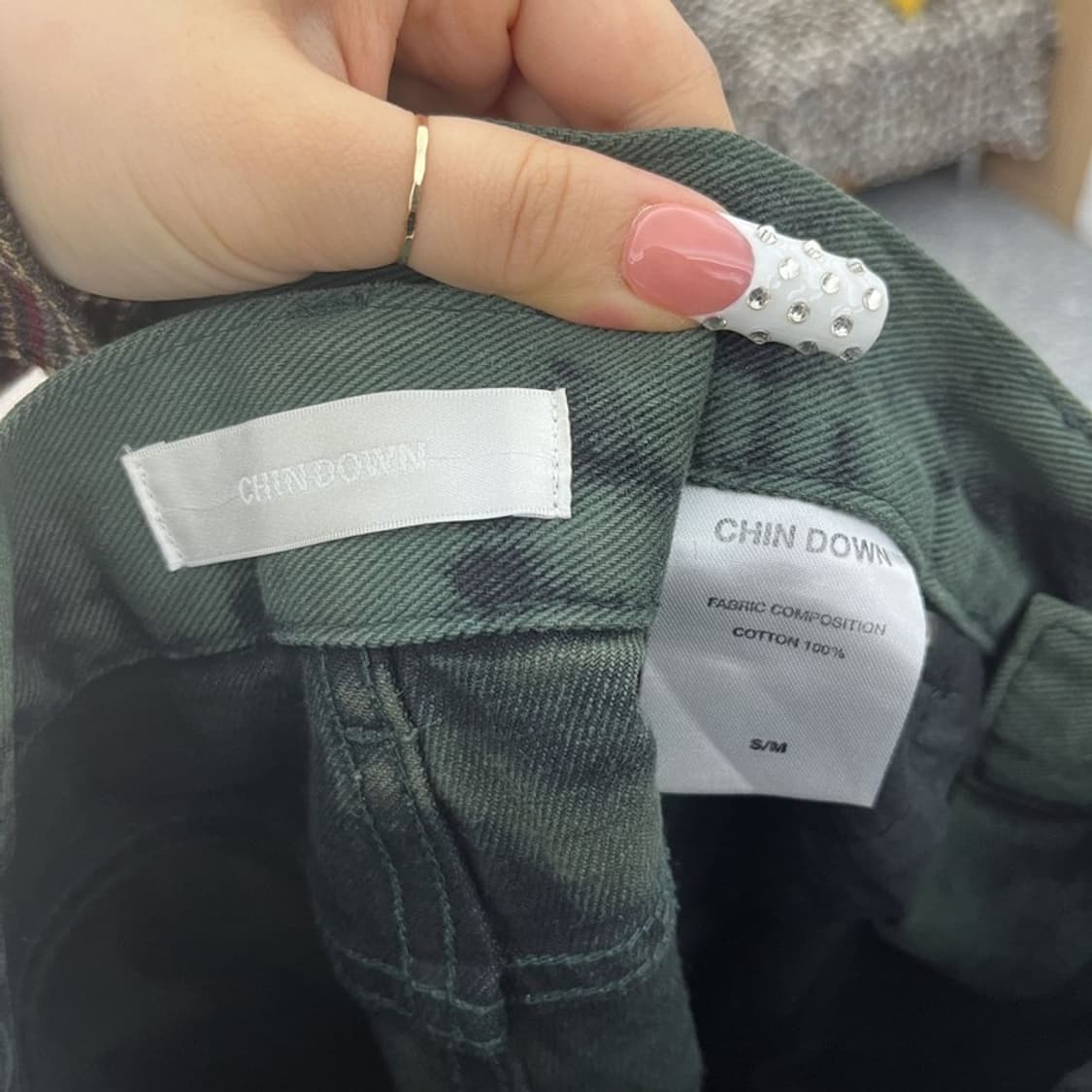 친다운 아메카지 타이다이 스트릿 펑크 딥그린 팬츠 S/XM C10235 상품이미지6