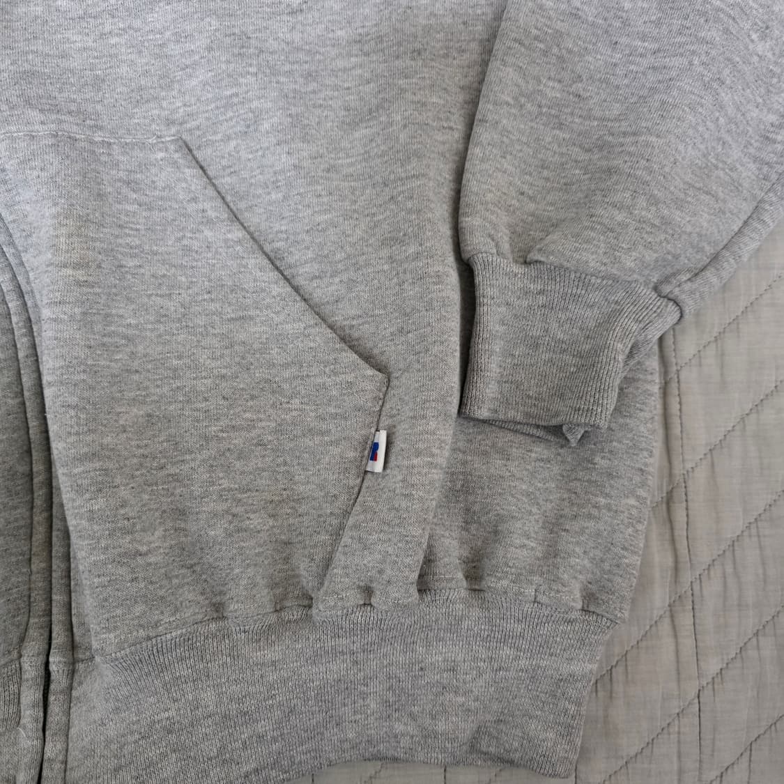 [XL] 90s 러셀 애슬레틱 후드집업 헤더 그레이 ver. 스티칭 상품이미지4