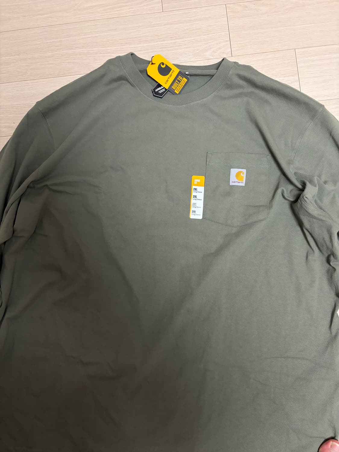 칼하트 롱슬리브 올리브 상품이미지3