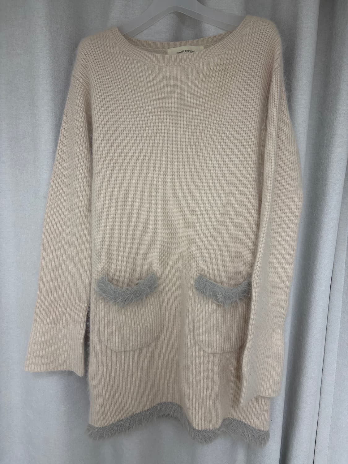 빈티지 앙고라 퍼 니트 원피스 너드 하구미 모리 무채색 일본 갸루 상품이미지1