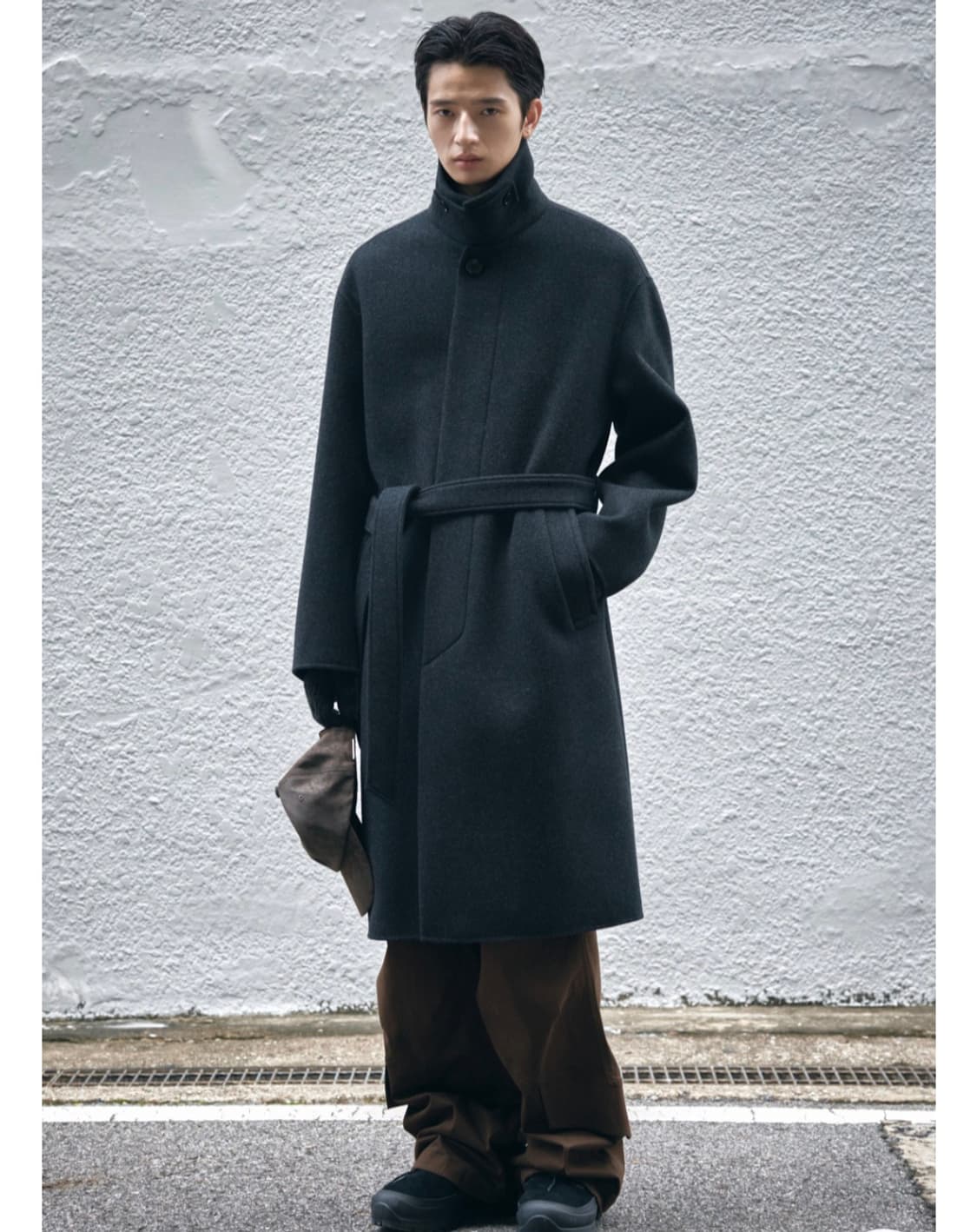 커스텀멜로우 Grey Cashmere Blended Mac Coat맥코트 상품이미지1