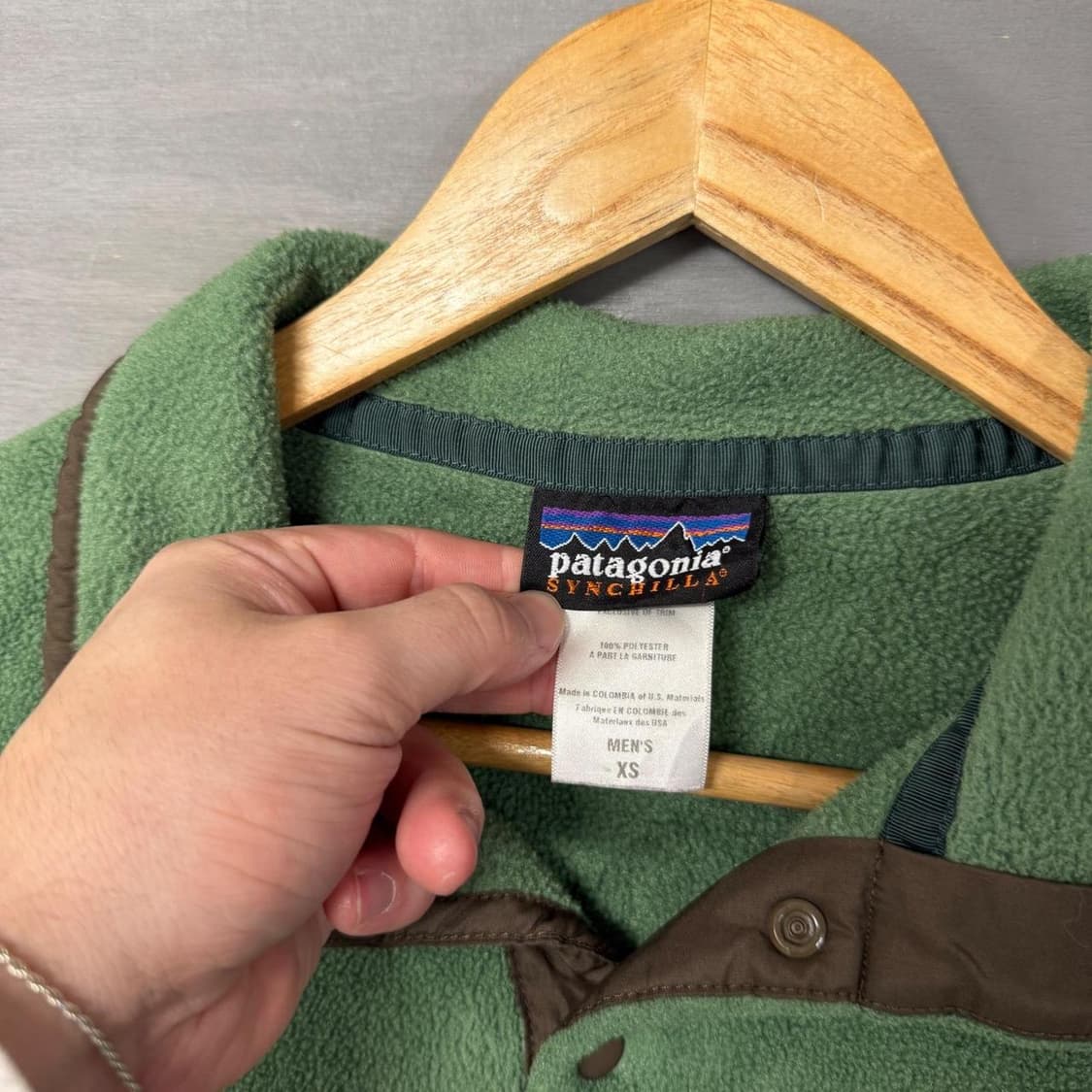10s 파타고니아 신칠라 스냅-T 그린/브라운 상품이미지3