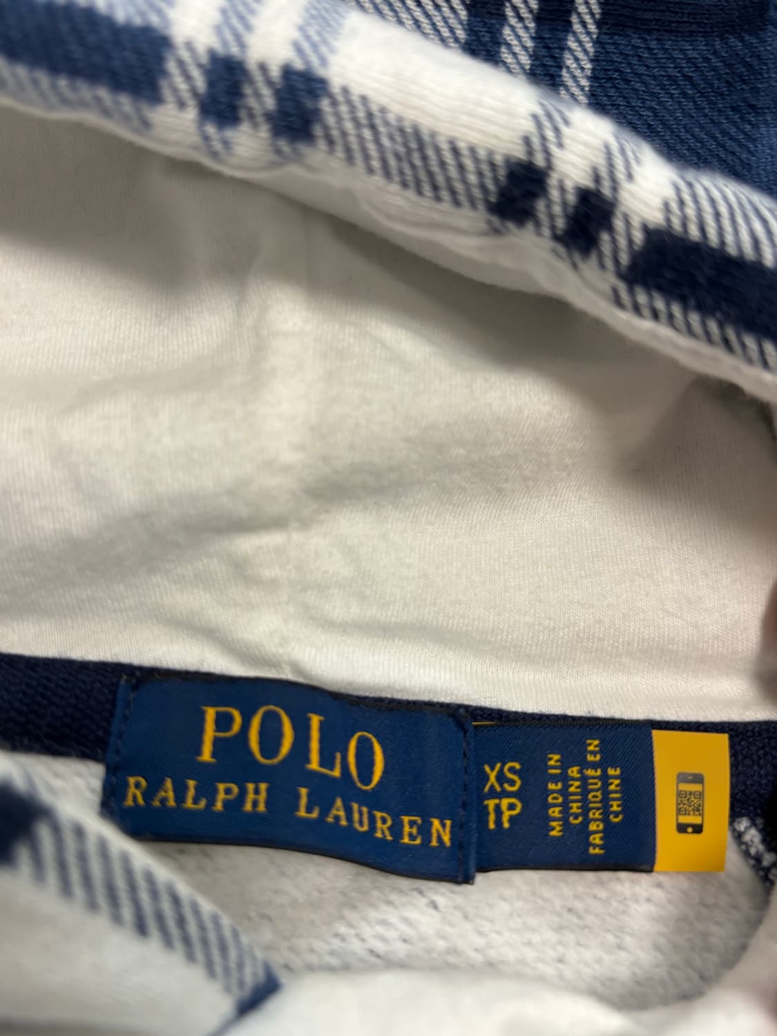 폴로 랄프로렌 체크 후드티 ( qr인증) 상품이미지5